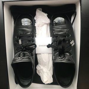 Chanel Sneakers Black/patent Black size 8